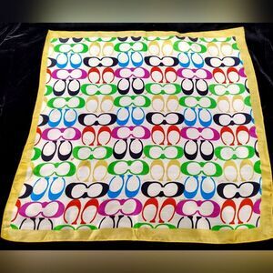Coach Multicolor Neck Scarf Handkerchief
